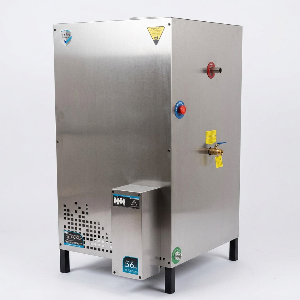 Caldera de piso a gas para baño turco en acero inoxidable de gran capacidad
