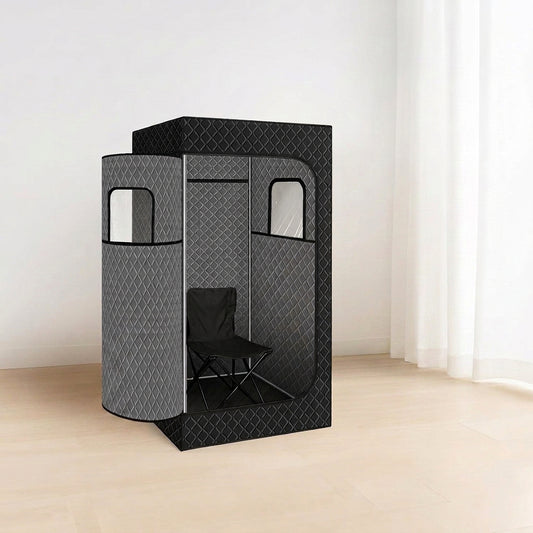 Cabina acolchada tipo carpa de baño turco portátil importado con silla plegable