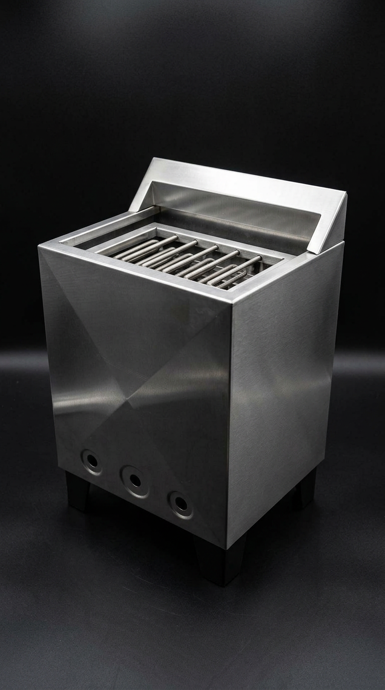 Generador de calor para sauna Orión con panel frontal facetado tipo diamante