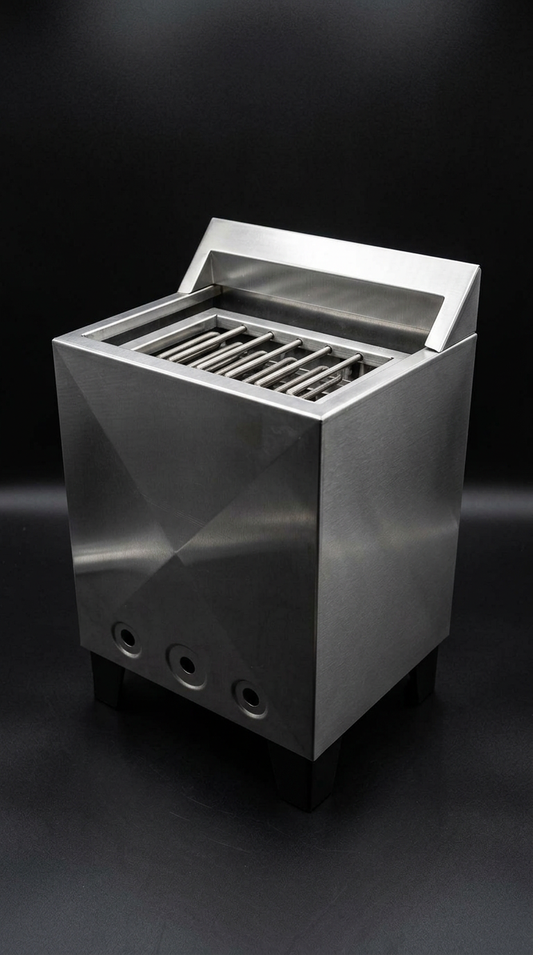 Generador de calor para sauna Orión con panel frontal facetado tipo diamante
