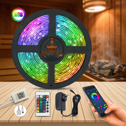 Cinta LED RGB para sauna con control por aplicación
