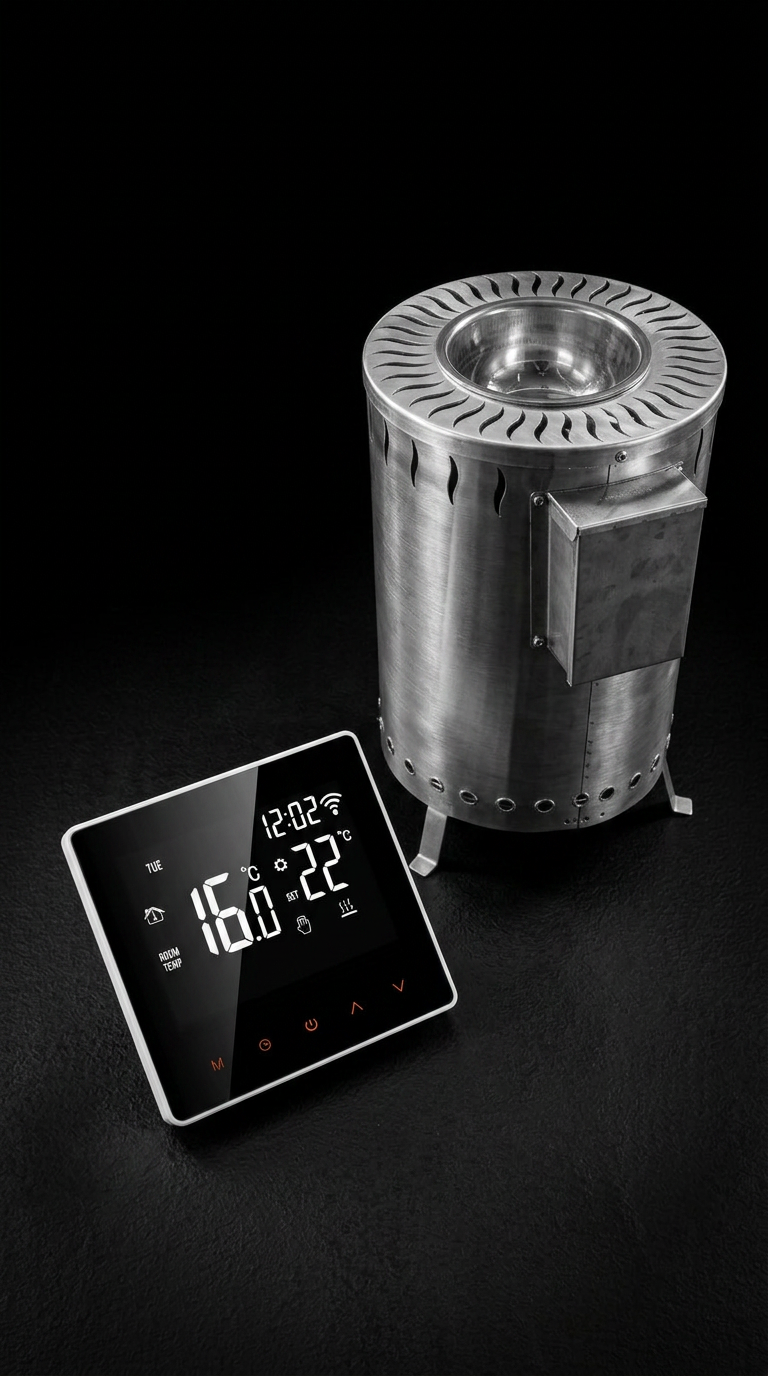 Generador de calor para sauna Helios con corona de rayos solares y cuenco para esencias – vista 4