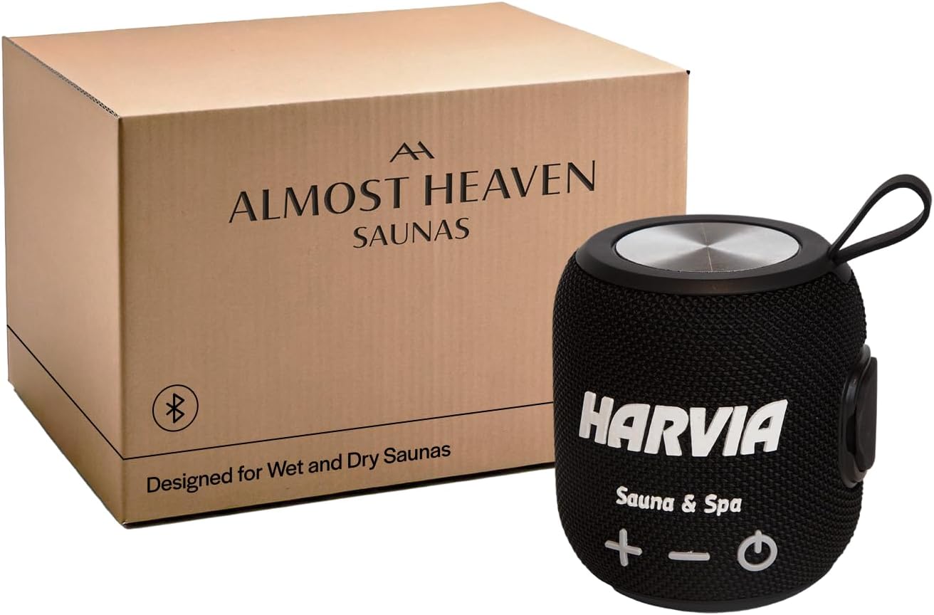 Parlante Harvia negro Bluetooth para sauna