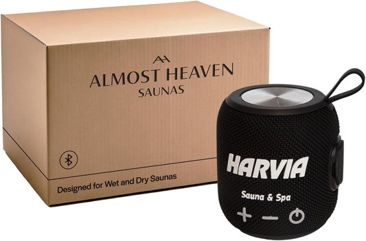 Parlante Harvia negro Bluetooth para sauna