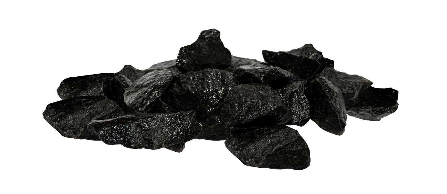 Piedra negra brillante para sauna